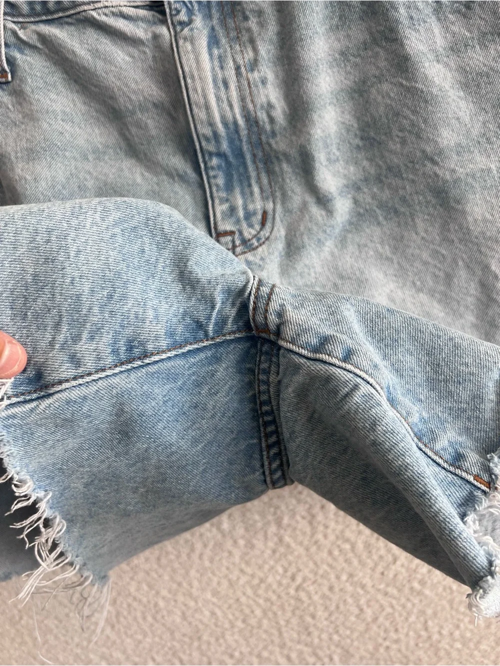 Madewell Women’s The Mom Jean Short Plus Size‎ Denim Shorts Light Wash Size 22